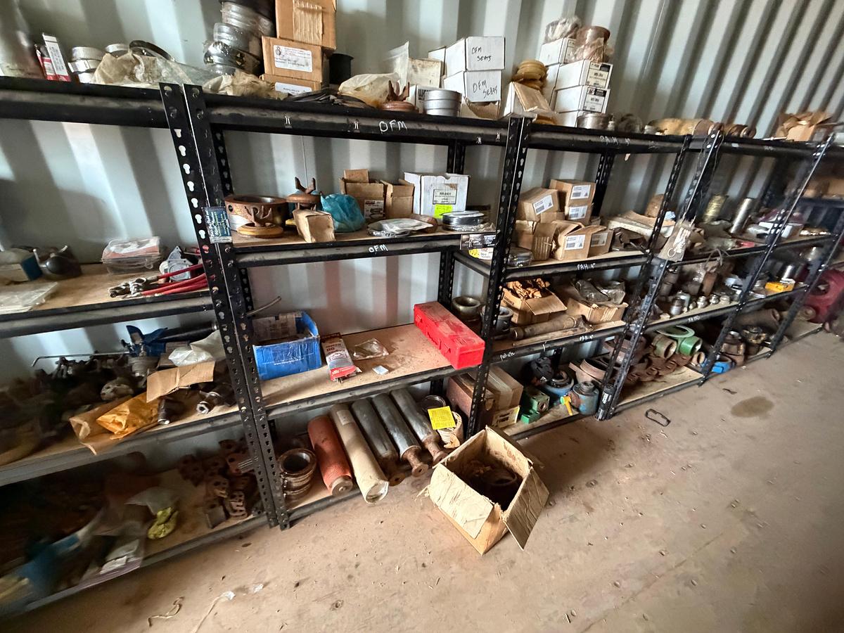 Used 40' HIGH CUBE SEA CONTAINER FULL OF WELL SERVICE RELATED PARTS & SUPPLIES