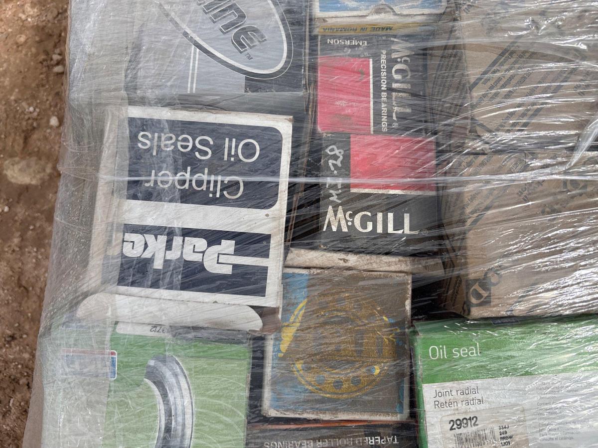 Used (3 pallets) of assorted oil seals & pillow block bearings,