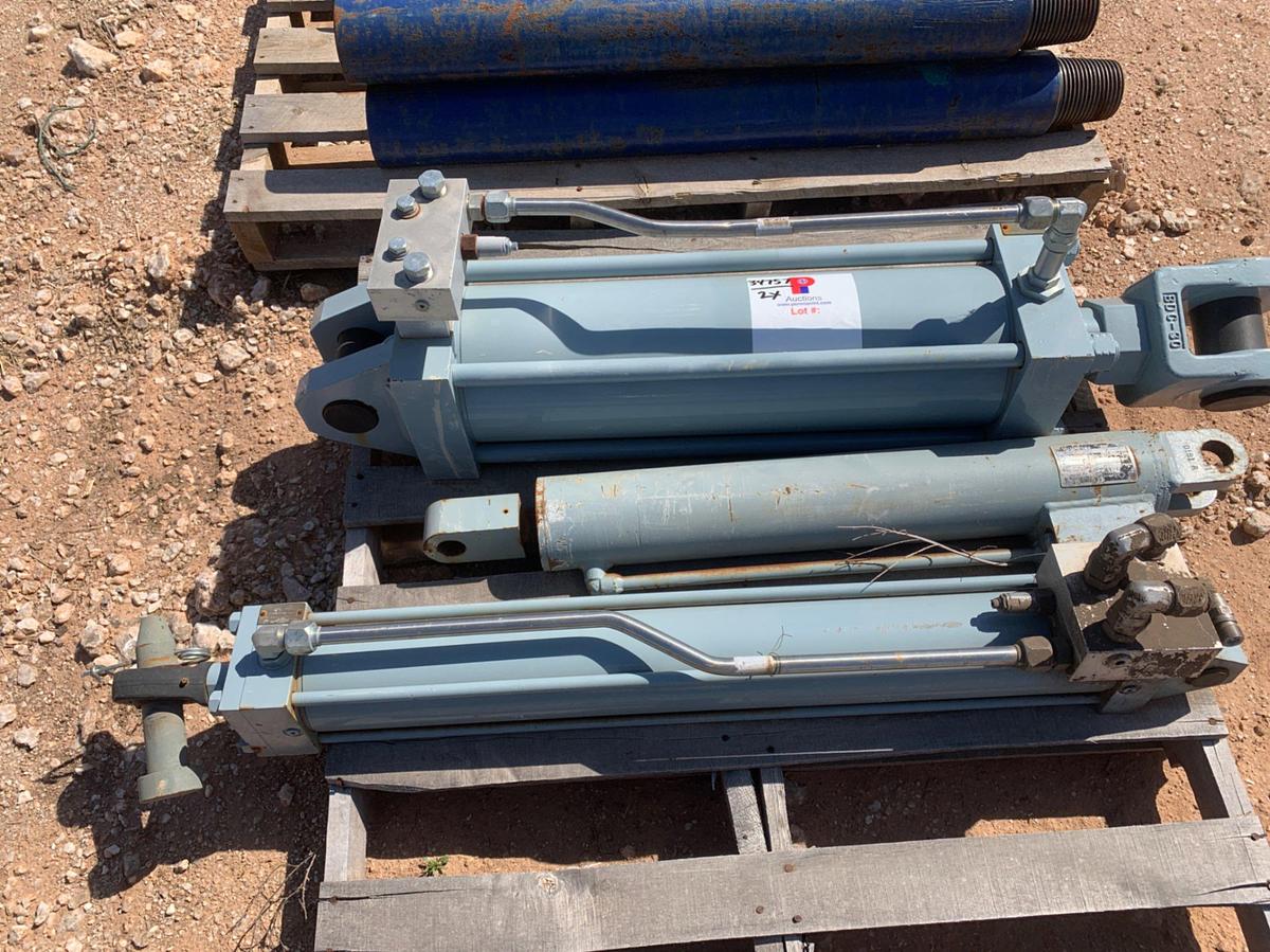 Used 2 Pallets of 6 Parker BDG-30 3,000psi Hydraulic Cylinders