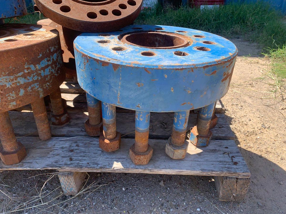 Used Pallets of (2) DSA 10k Flanges (1) DSA 5k Flange, (1) 7-1/16 5k Spool, (2)7-3/8” and 8” Stripper Head,