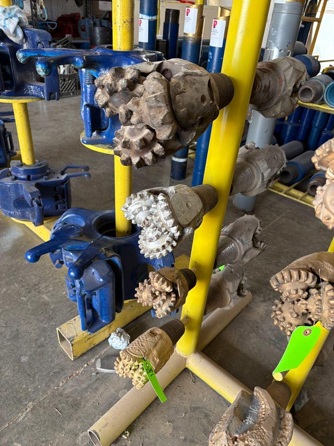 Used (7x$) tricone drill bits, 4-3/4” to 6-1/8”