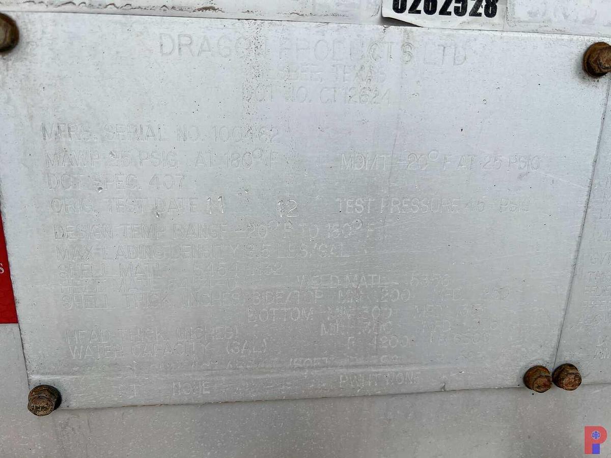 Used 2013 DRAGON  TRI-AXLE 244BBL ALUM. VACUUM TRAILER