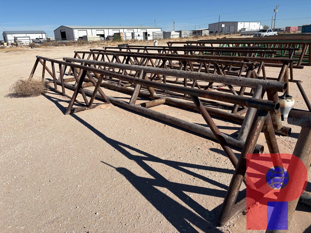 Used (2X$) (1) 28.5’ X 41” & (1) 26’ X 36” TRIANGLE PIPE RACKS