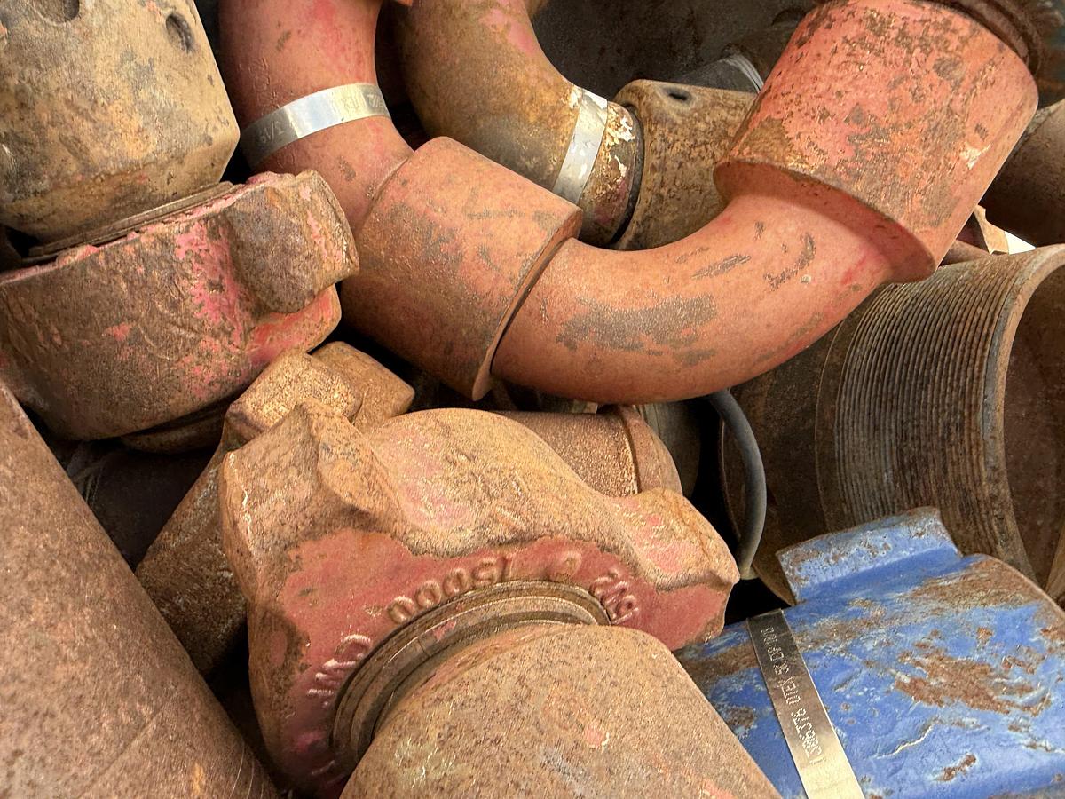 Used TOTE W/ CEMENT HEAD CONNS., CROSS OVERS, SUBS, & RELATED, SOME 2” FLOW IRON