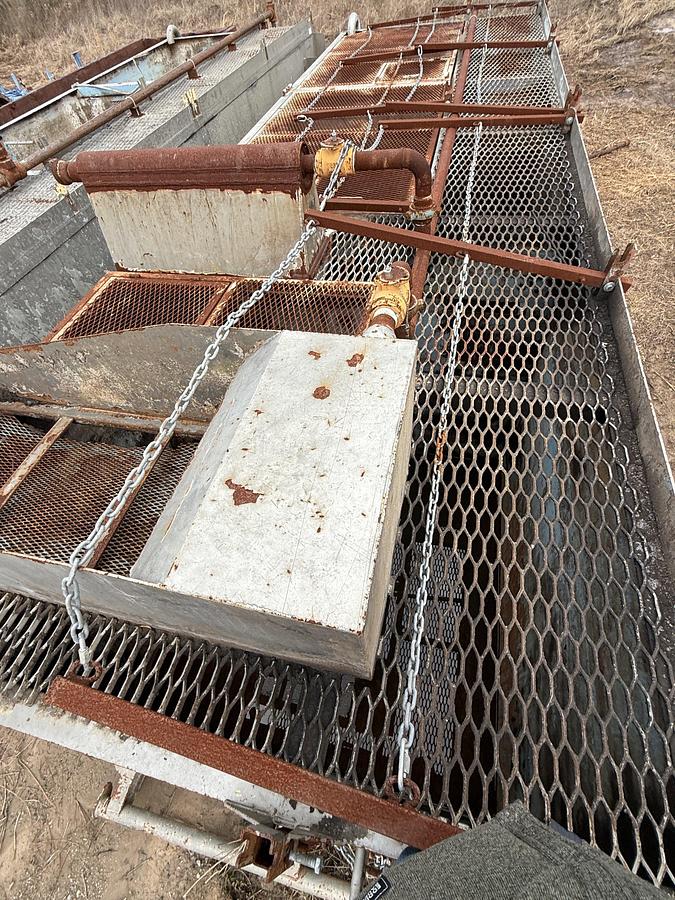 Used 22’ X 84” X 78” 3-COMP 160 BBL REVERSE PIT W/ GAS BUSTER & CATWALK