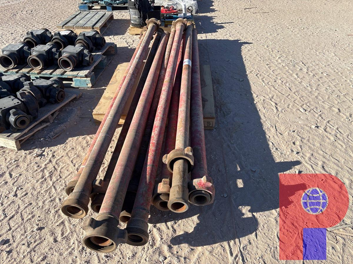 Used (9x$) 3” x 10’ jts 1502 flow iron