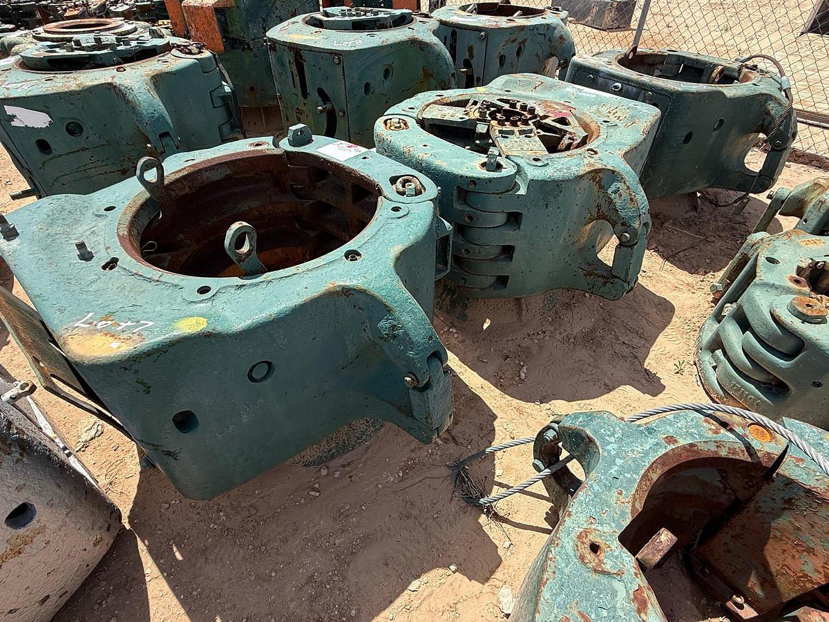 Used LOT W/ (3) BJ 350-TON SLIP TYPE SPIDER CASING ELEVATORS