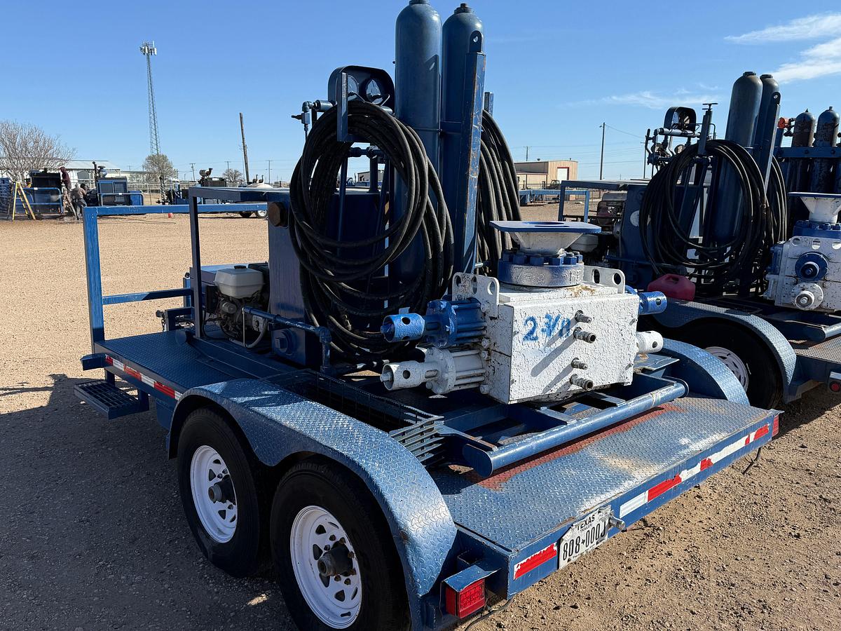Used 7-1/16 5M 2-3/8 DBL HYD BOP 2-STATION MARKCO MTD. ON 2008 BT T/A BP ACCUMULATOR CLOSING UNIT TRAILER