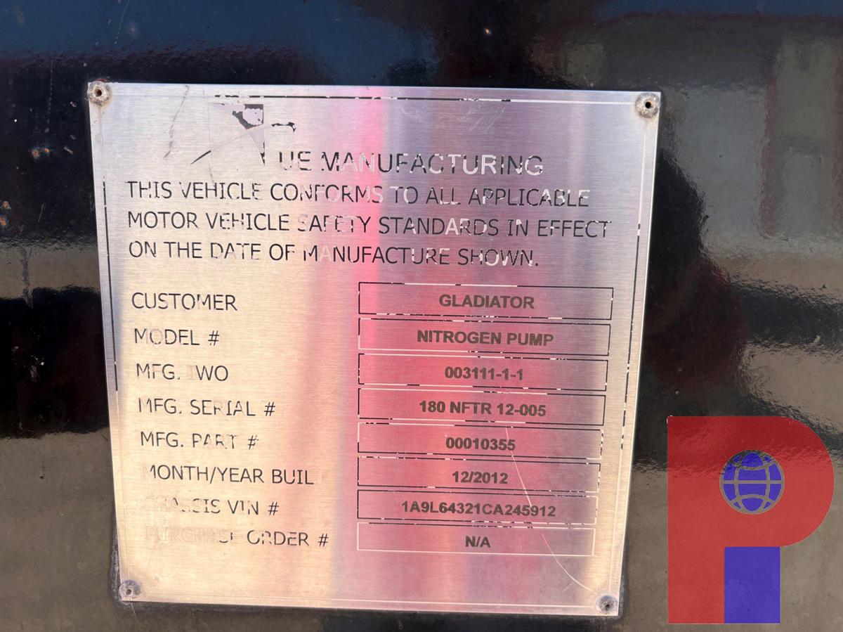 Used 2012 UE  43' T/A 665 HP NITROGEN TRIPLEX PUMP TAILER