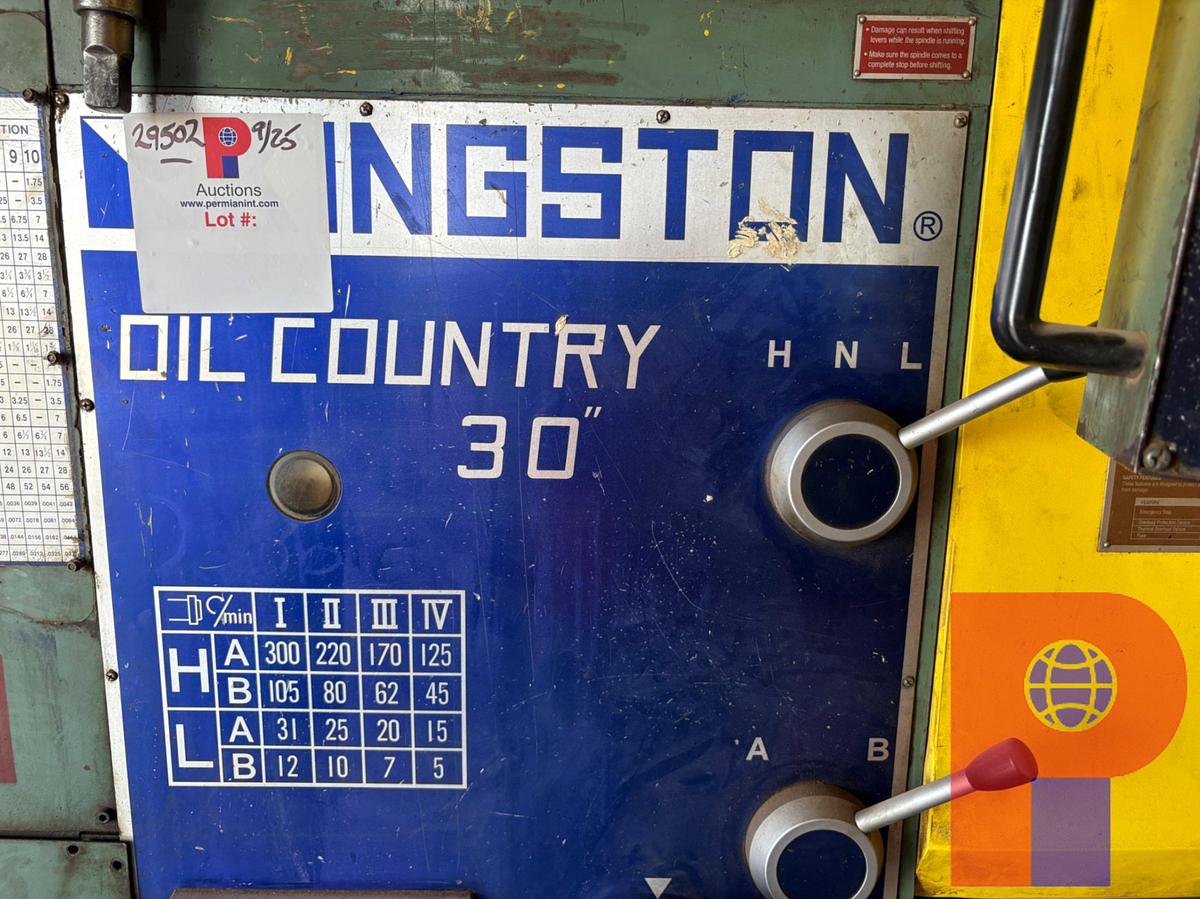 Used KINGSTON HK-3000 OIL COUNTRY 30”HNL HOLLOW SPINDLE LATHE