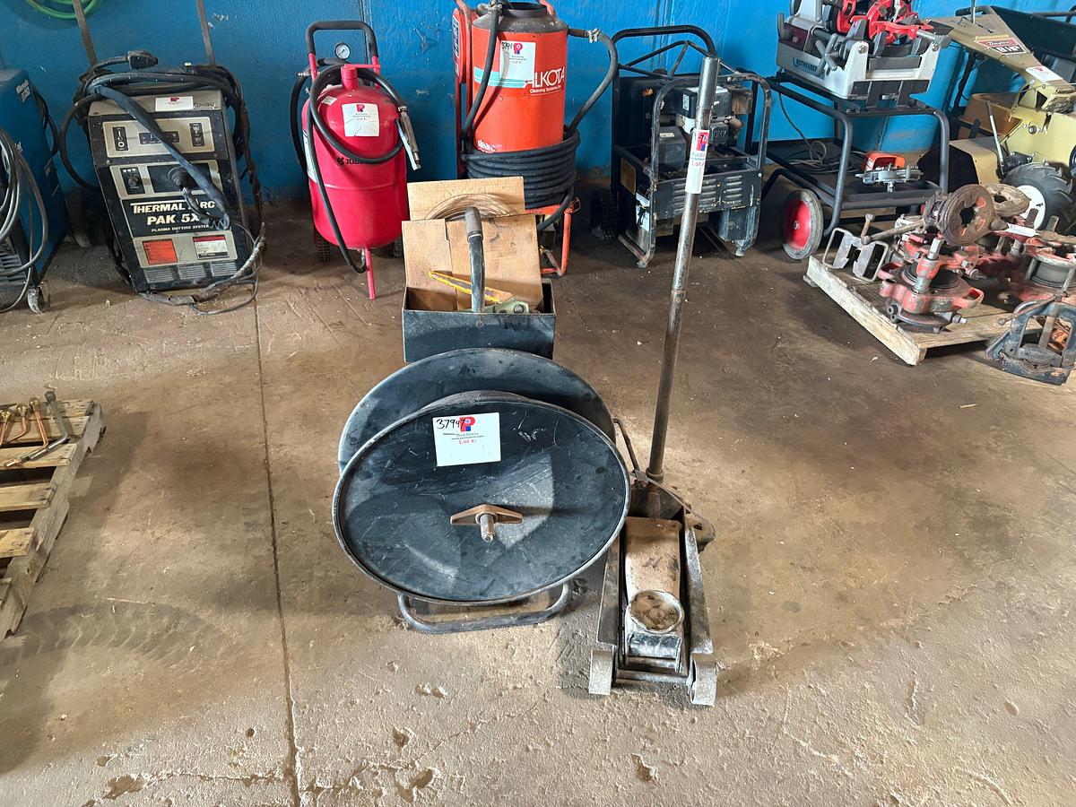 Used Craftsman floor jack & banding/strapping kit