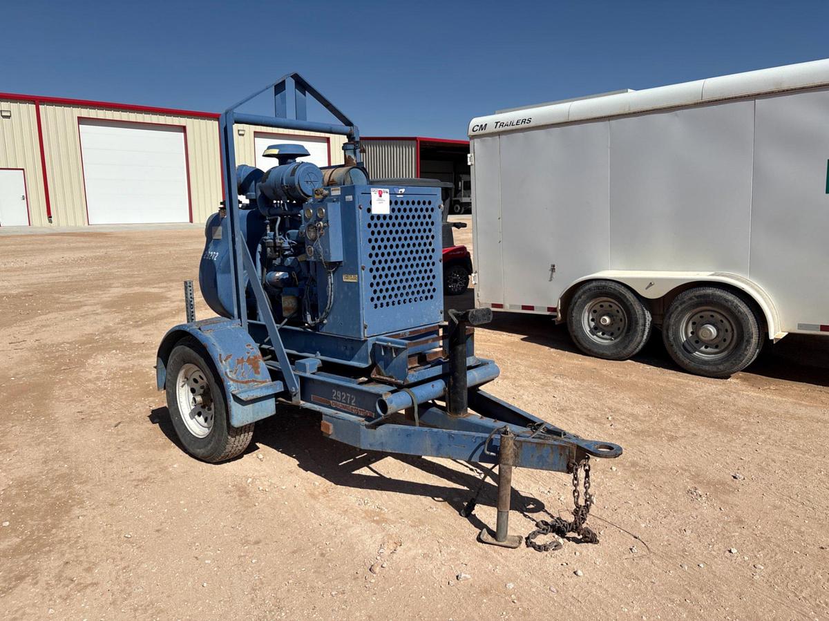 Used GORMAN RUPP SERIES 10 CENT PUMP MTD ON S/A BUMPER PULL TRAILER