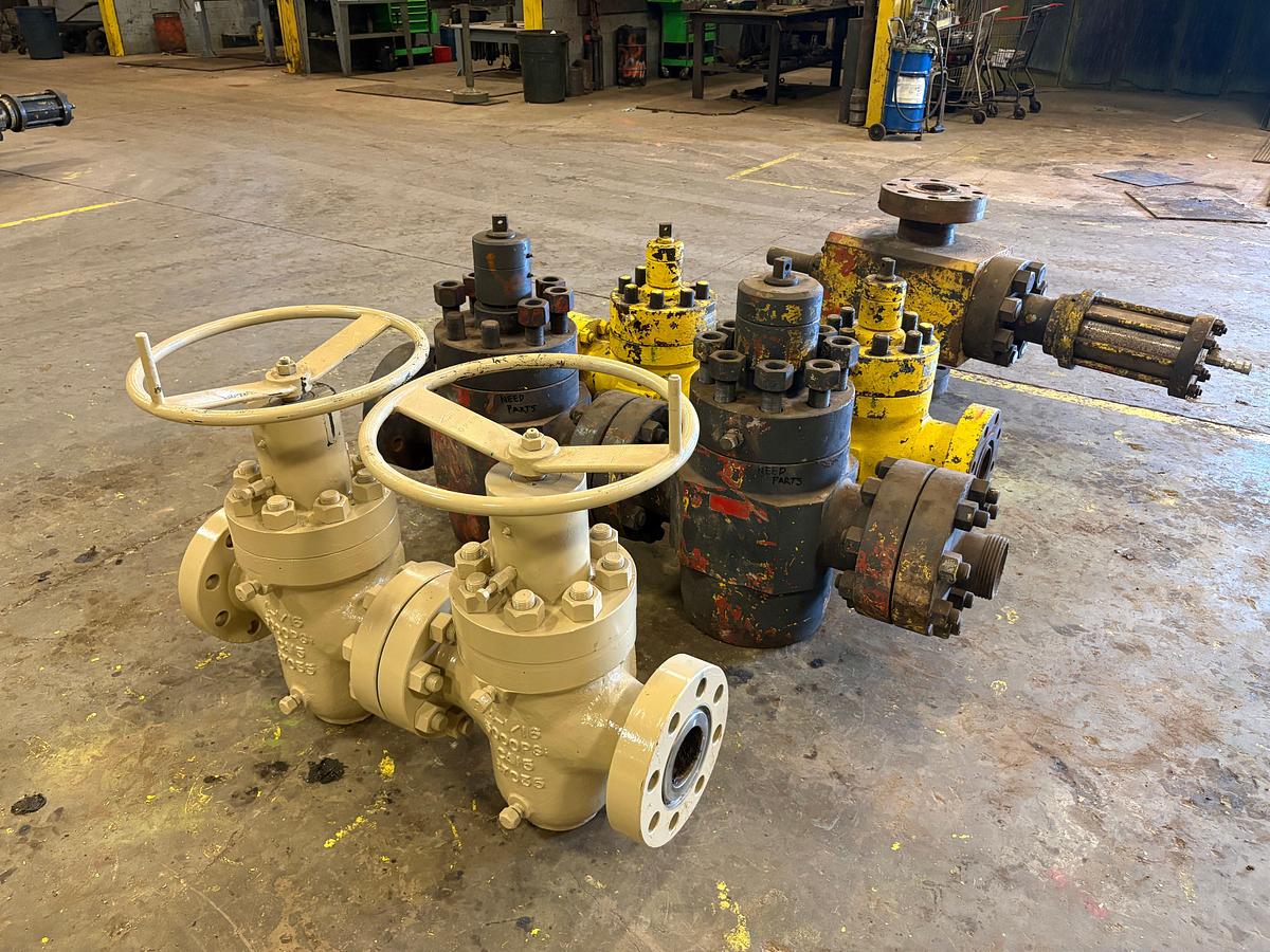 Used (4) 4-1/16” 5k & (2) 4-1/16” 15k gate valves