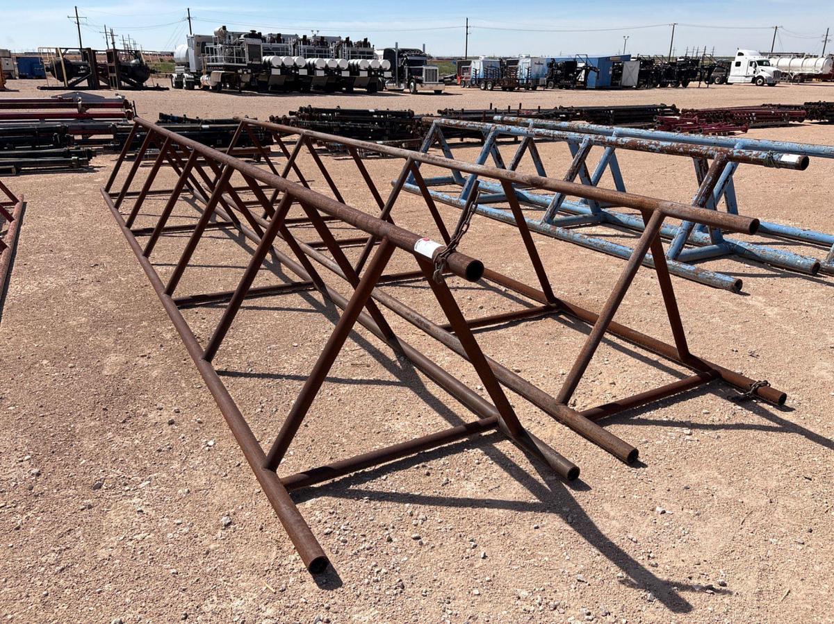Used (2) 28’ x 42” triangle pipe racks