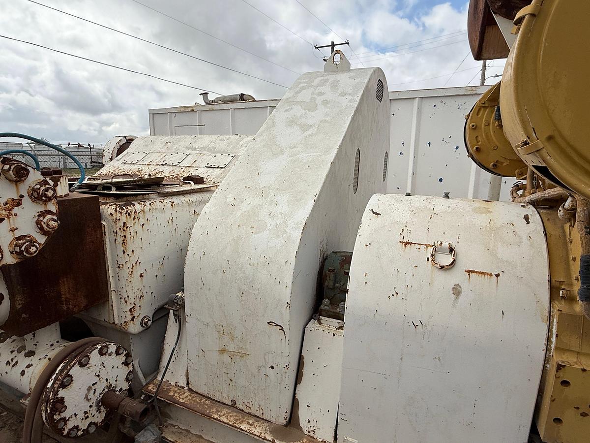 Used 2011 GARDNER DENVER PZ11 TRIPLEX DRILLING MUD PUMP P/B CATERPILLAR 3512, SKIDDED