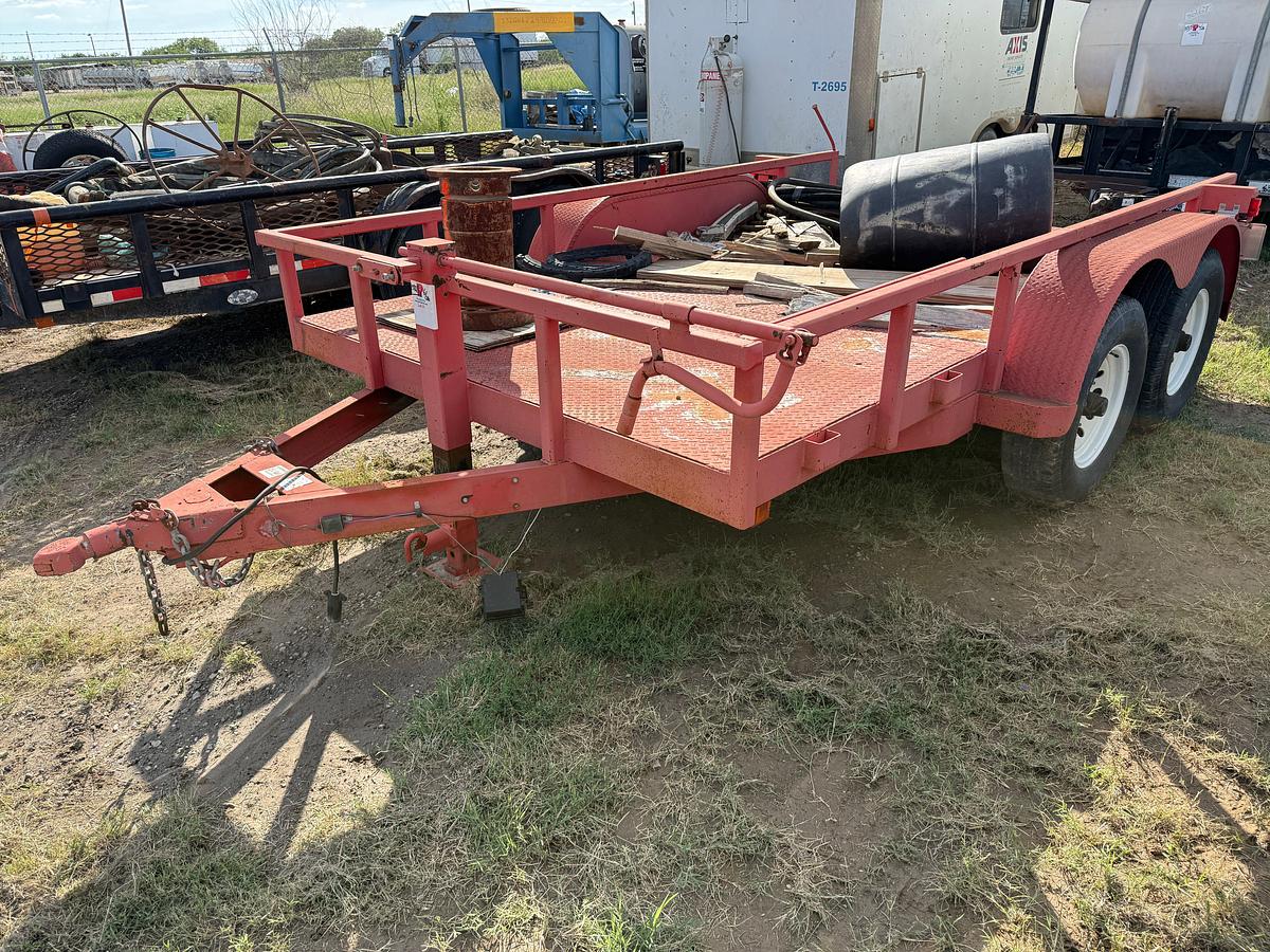 Used 2018 SHOP 12’ X 82” T/A BP STEEL BED UTILITY TRAILER
