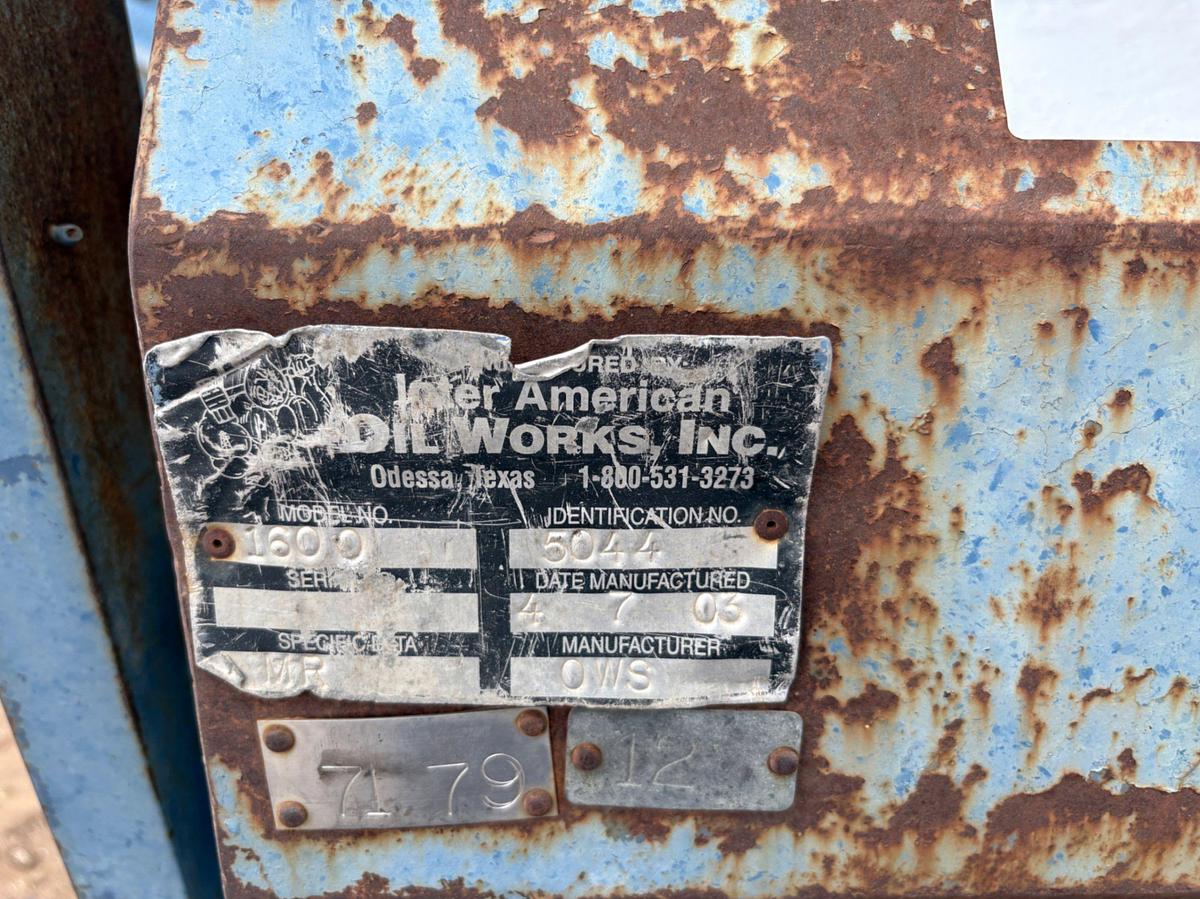 Used Oil works model 1600 wireline machine