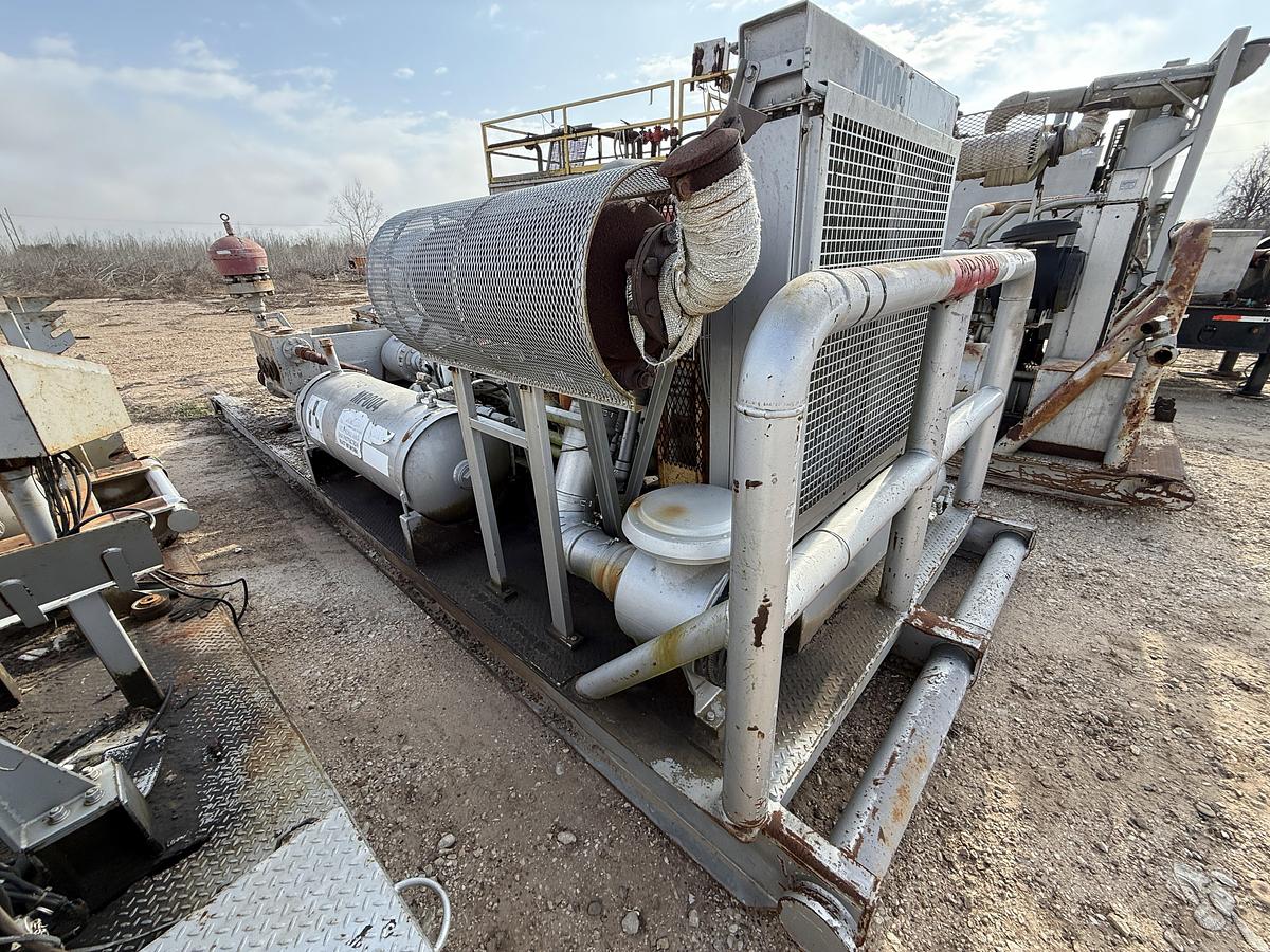 Used JWS-340 10K WP TRIPLEX WELL SERVICE PUMP SKIDDED P/B DETROIT SERIES 60 (INCOMPLETE)