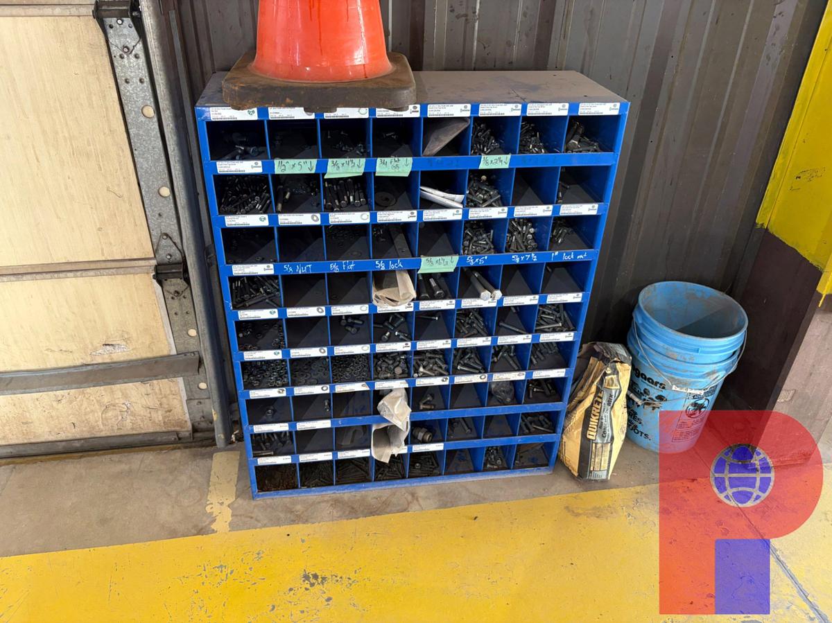 Used (2) FASTENAL 34” X 12” X 42” BOLT BINS W/ CONTENTS