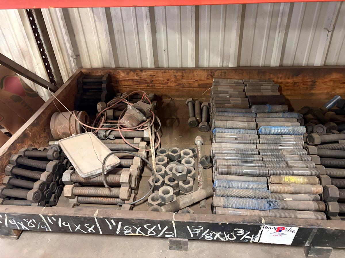Used Pallet of assorted stud bolts & nuts