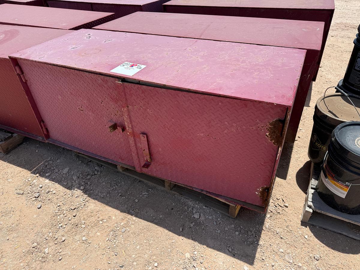 Used (2) 5’L x 2’W x 2’H STEEL 2-DOOR TOOL BOXES