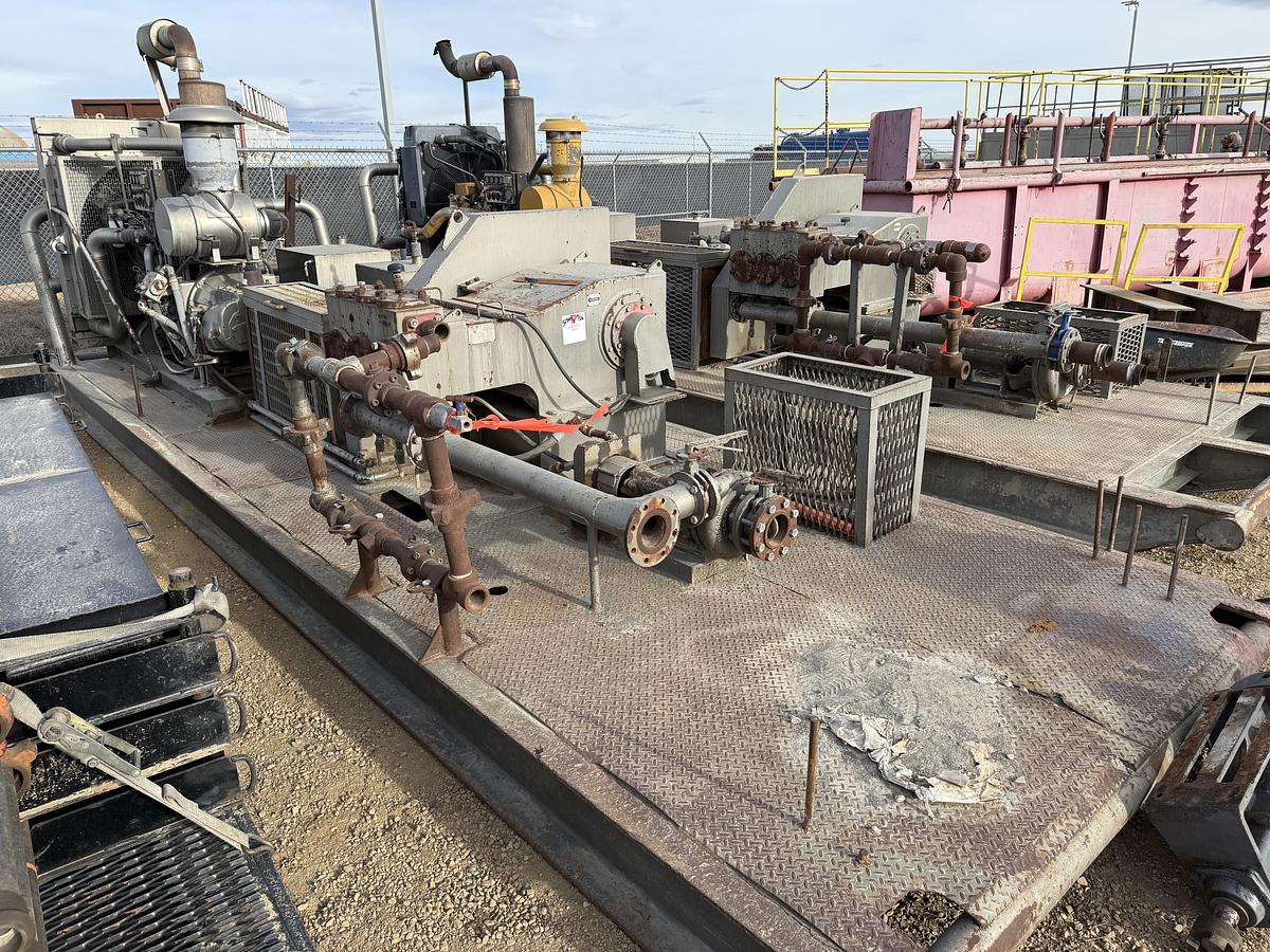 Used TULSA TT250 3K WP TRIPLEX WELL SERVICE PUMP SKIDDED