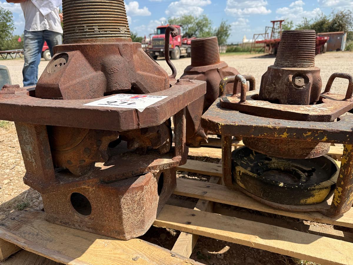 Used (4) Tricone Drill Bits & (3) Bit Breakers