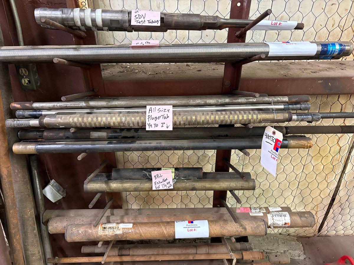 Used (21) assorted 1/2” to 2” plunger tubes & (3) hvy wall BBL extensions