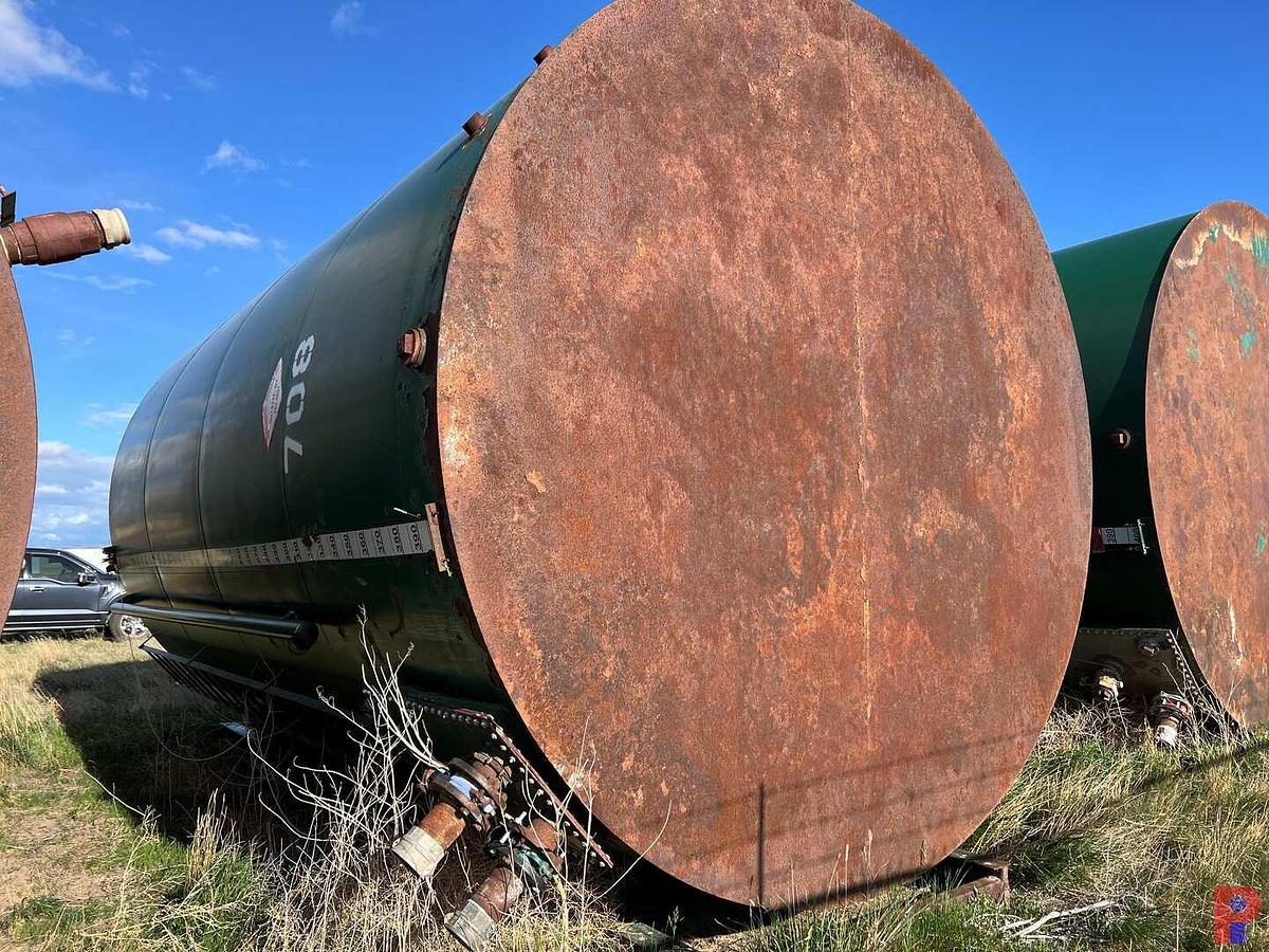 Used SKIDDED 12’DIAMETER X 20’H 400BBL VERTICAL STORAGE TANK