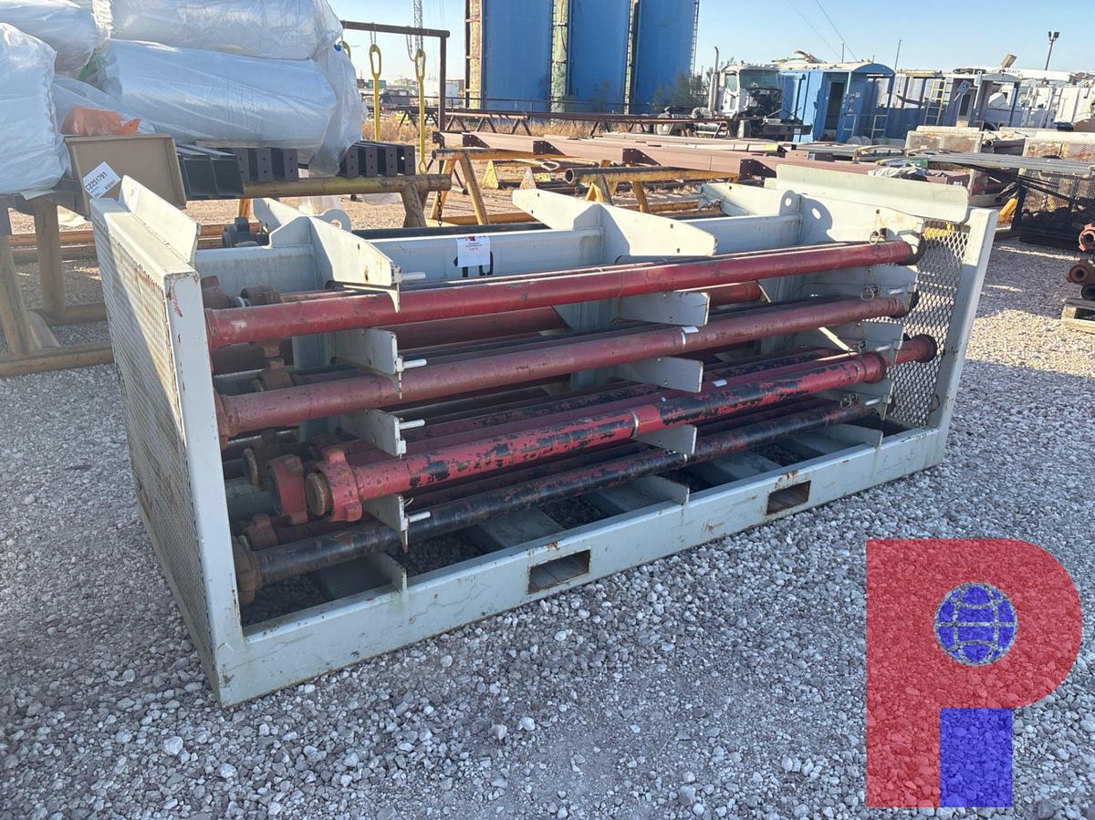 Used (24) JTS. OF TESTED 3” 1502 15K WP FLOW IRON W/ TRANSPORT RACK
