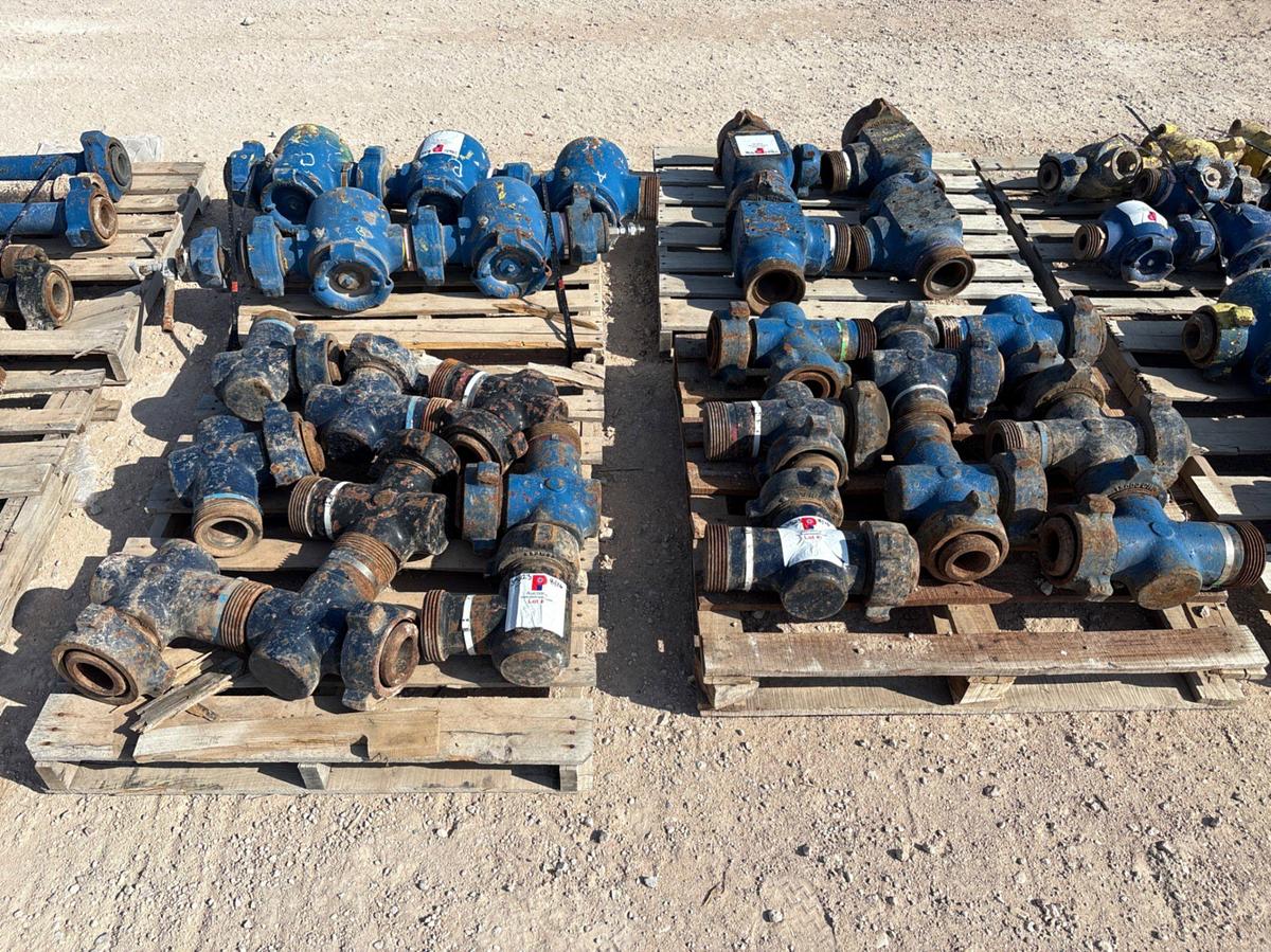 Used (17) assorted 3” 1502 90°s & “T” fittings