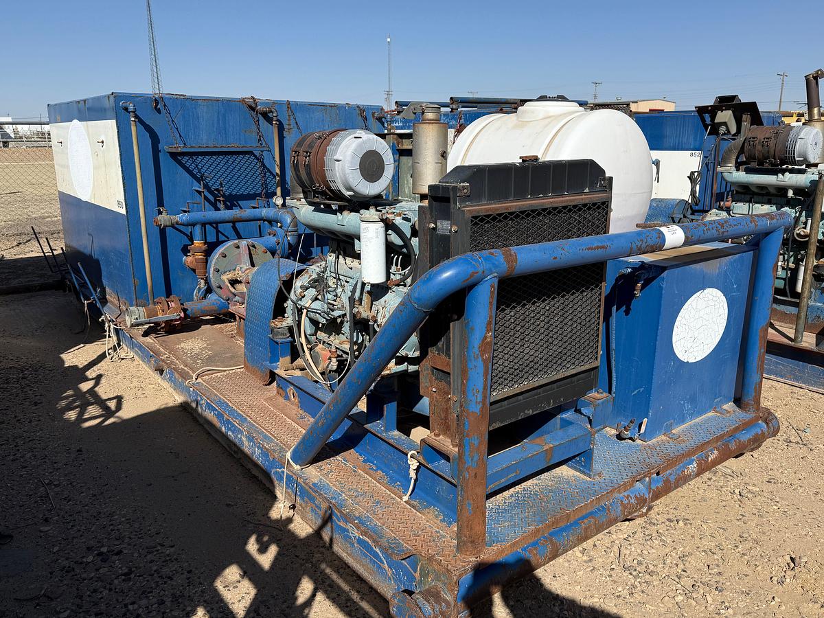 Used MISSION 4X5 CENTRIFUGAL CHEMICAL MIXING PLANT P/B DAEWOO 6-CYL DIESEL, SKIDDED