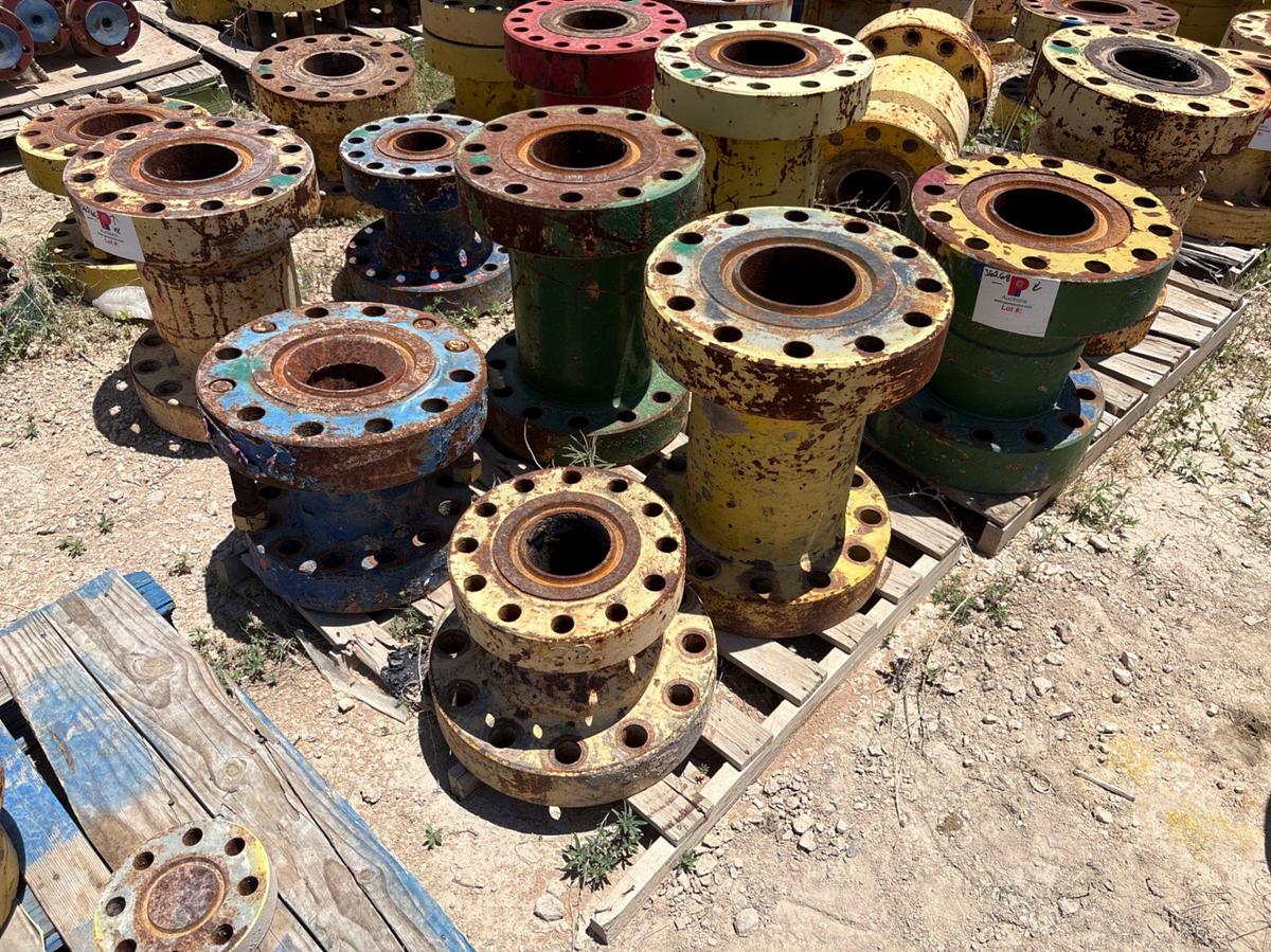 Used (8) assorted 7-1/16” spacer spools