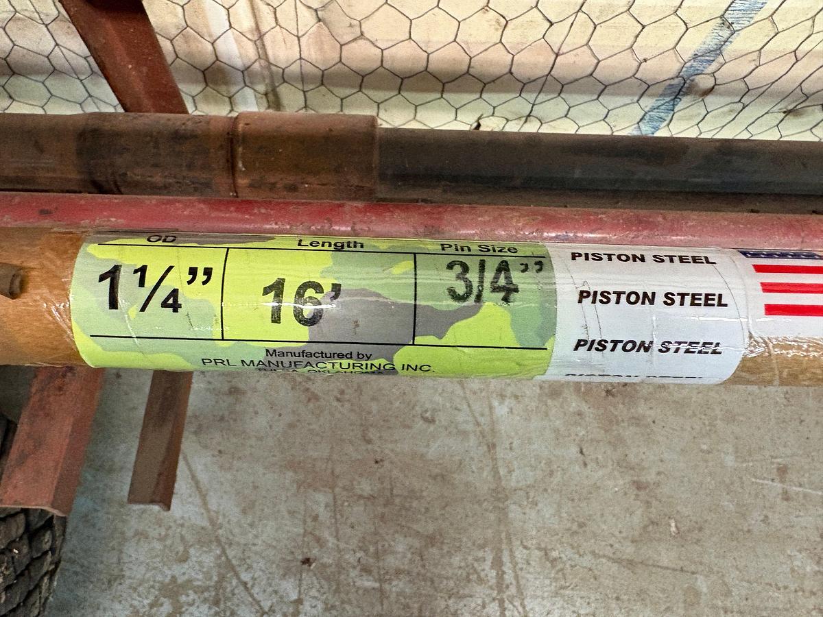 Used 1-1/4 x 16’ x 3/4 pin piston steel polished rod