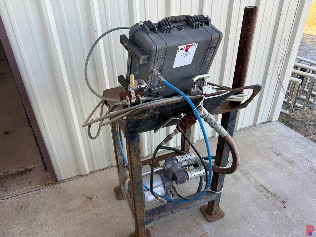 Used 15K WP HYDRAULIC TEST STAND W/ CHART RECORDER