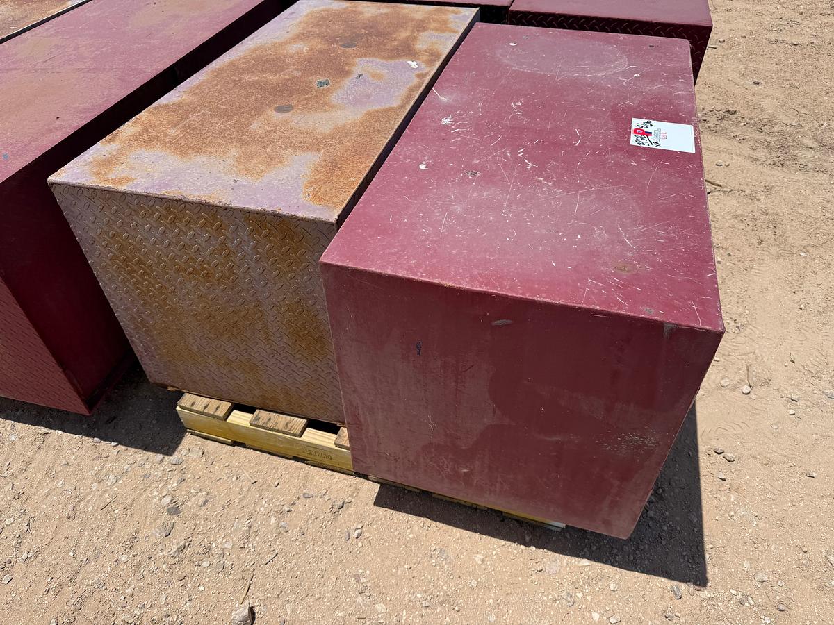 Used (2) 4’L x 2’W x 2’H STEEL 2-DOOR TOOL BOXES