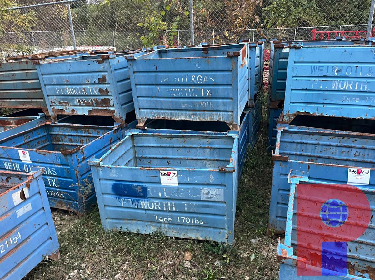 Used (7) STEEL BASKETS 42X30X30