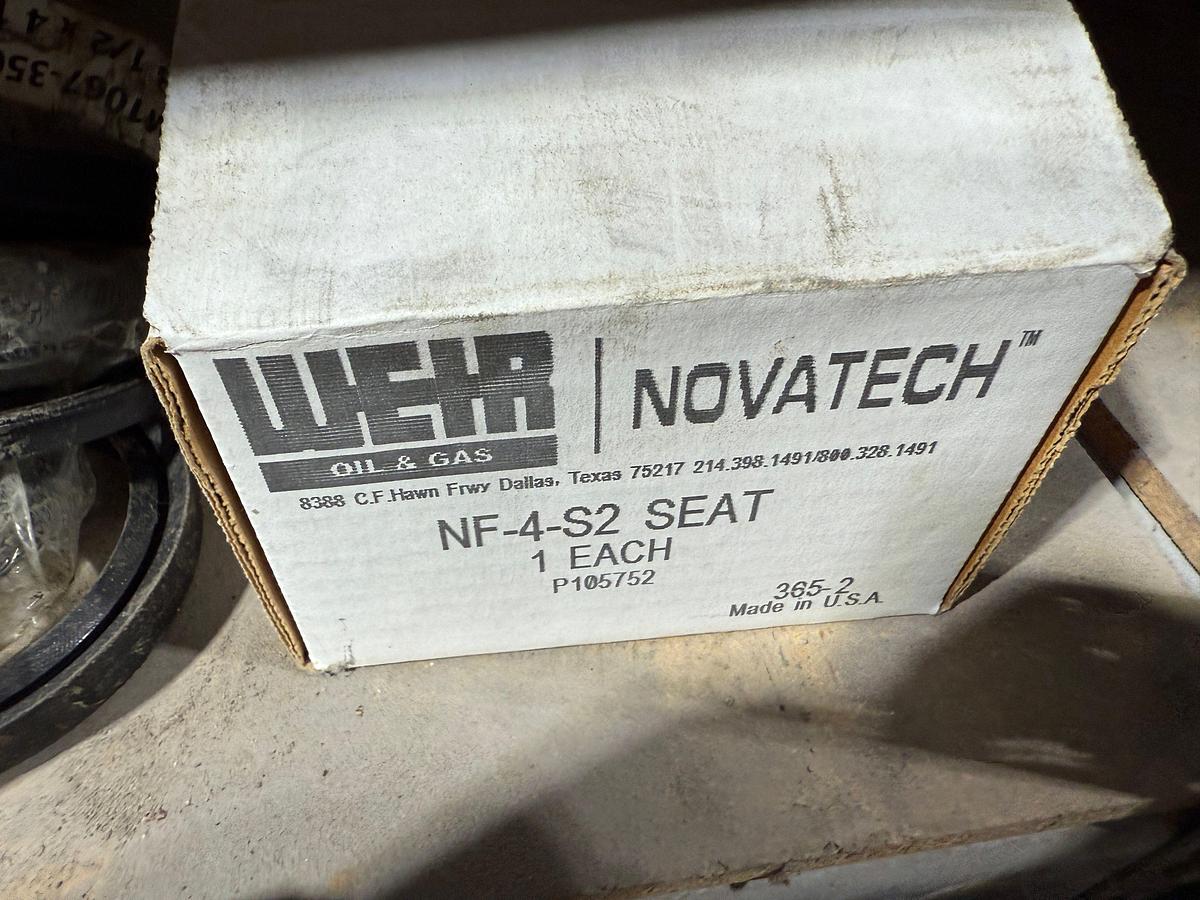 Used 6-SHELVE SECTION OF KERR & SOME OFM TRIPLEX PUMP PARTS