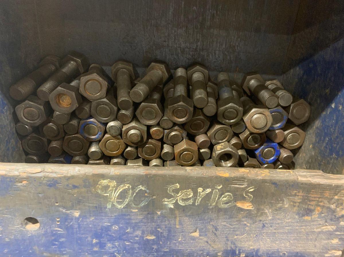 Used 6 Compartment Bolt Bin w/ 900 HYD to 1500 Long Combo Bolts