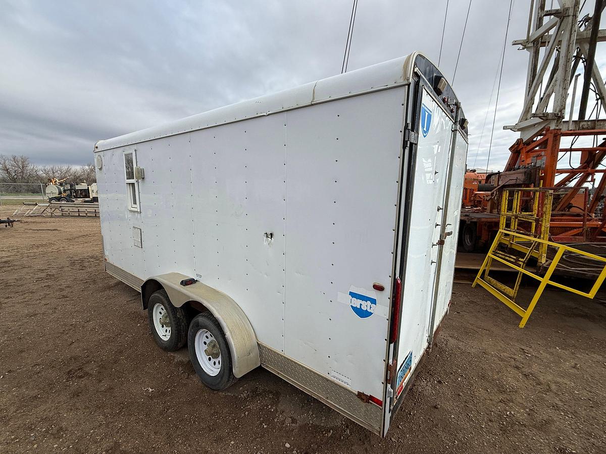 Used 2008 INTERSTATE CARGO 16’ X 84” T/A BP DOGHOUSE TRAILER