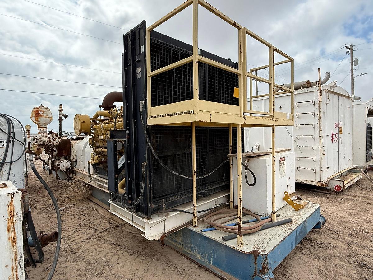 Used 2011 GARDNER DENVER PZ11 TRIPLEX DRILLING MUD PUMP P/B CATERPILLAR 3512, SKIDDED