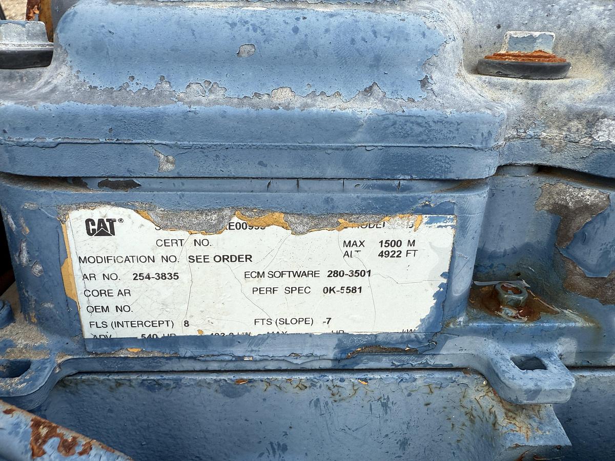 Used KERR T60WS 600 HP TRIPLEX WELL SERVICE PUMP SKIDDED P/B CATERPILLAR C15