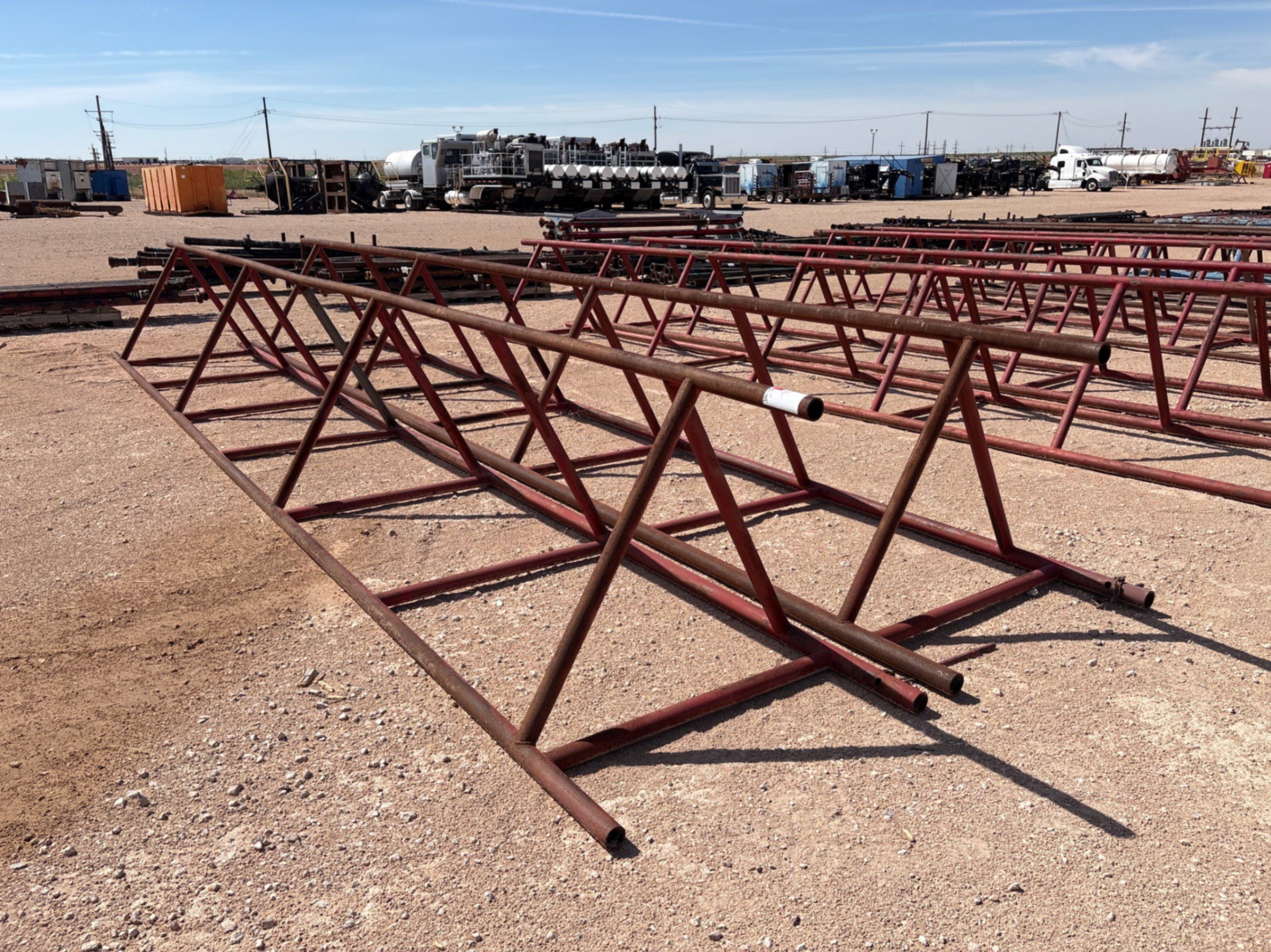 Used (2) 28’ x 42” triangle pipe racks