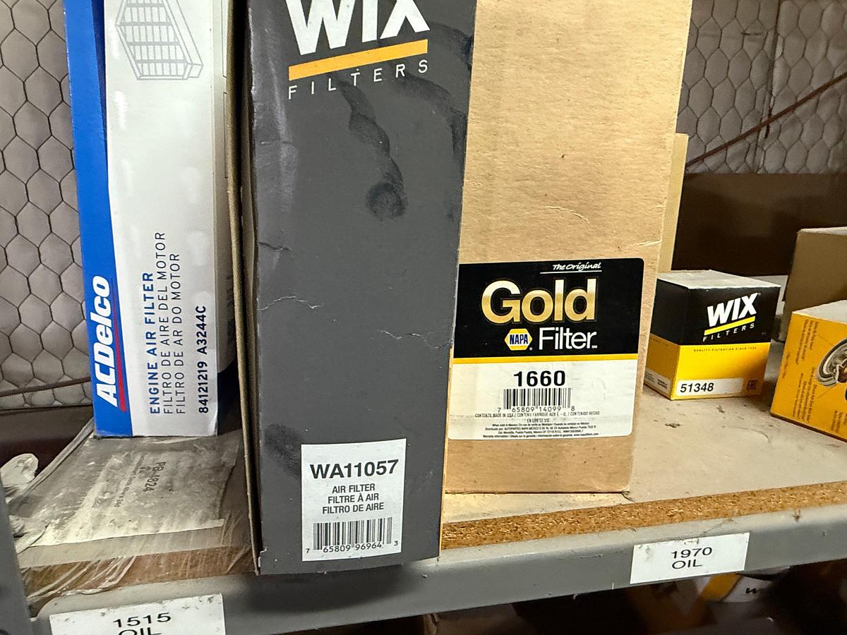 Used 20-SHELVE SECTION OF (180+) VARIOUS WIX , DONALDSON, & RELATED FILTERS