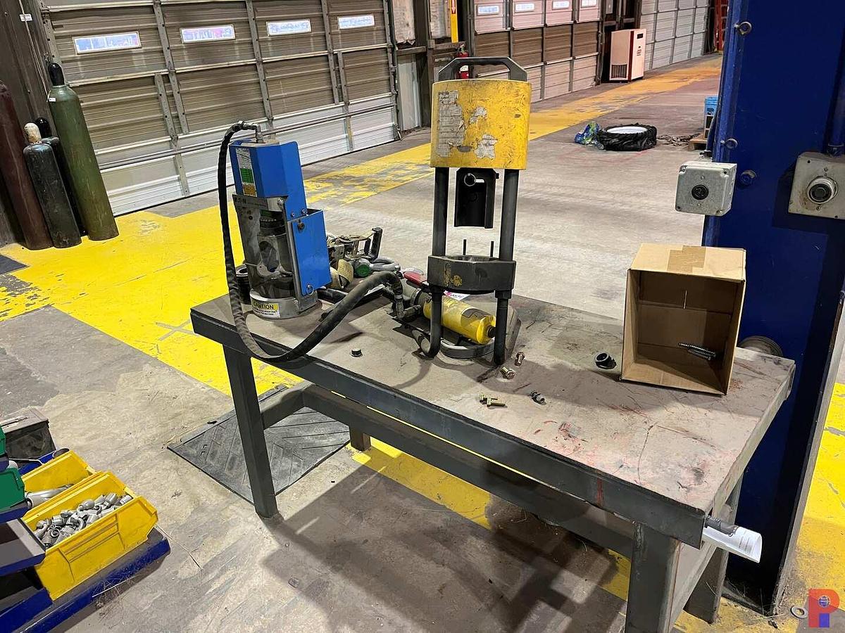 Used PARKER HYDRAULIC HOSE BUILDING MACHINE W/ SUPPLIES