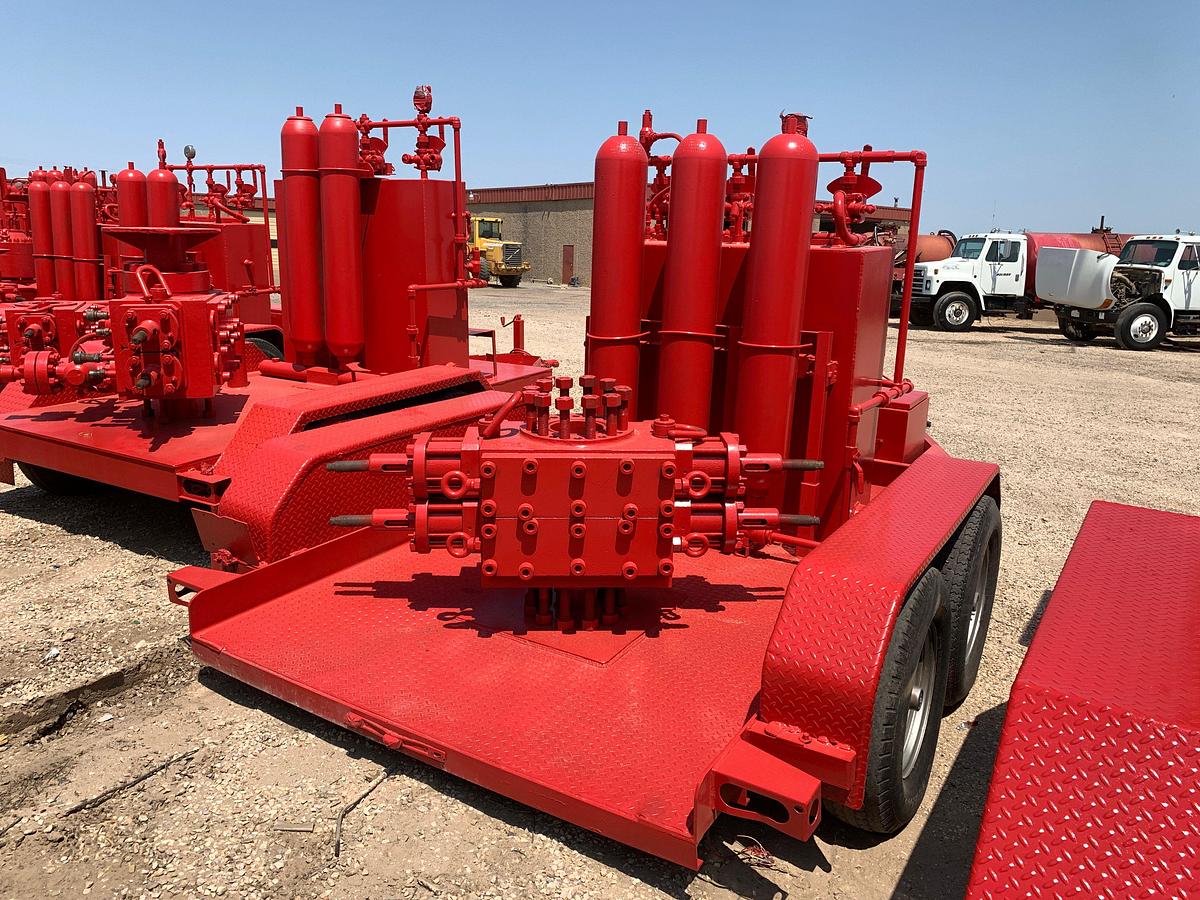 Used 3-station closing unit mtd on SHOPBUILT 14’ x 6’ t/a bumper pull trailer