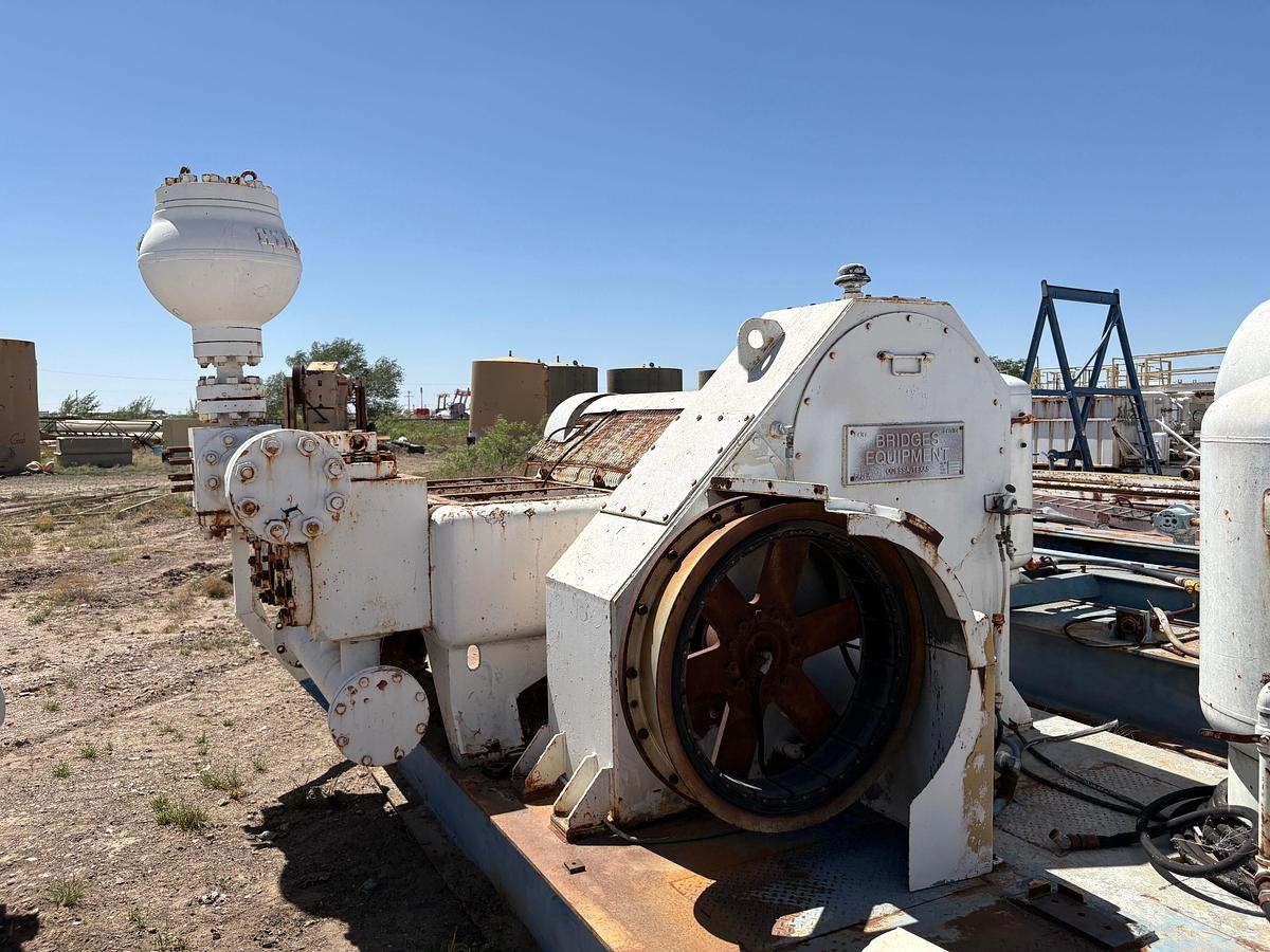 Used Gardner Denver pz9 triplex mud pump, mtd on 35’ x 12’ skid