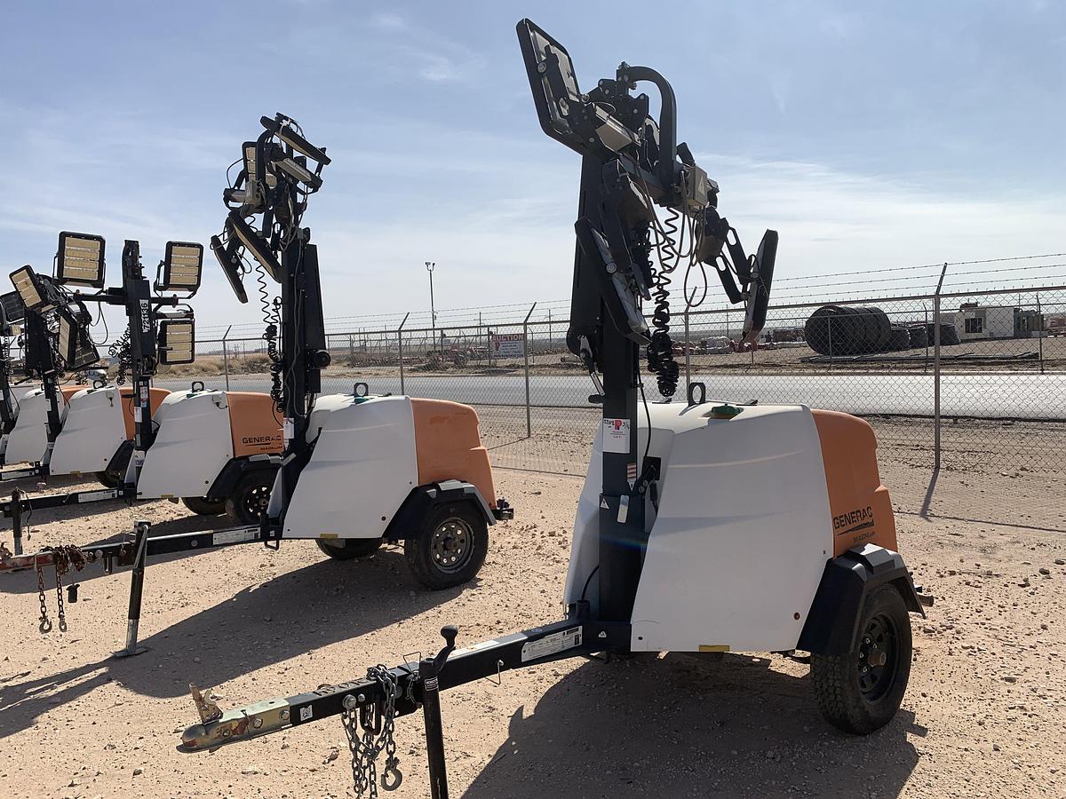 Used 2018 GENERAC  MLT6SMD 6KW S/A BUMPER PULL LED LIGHT TOWER