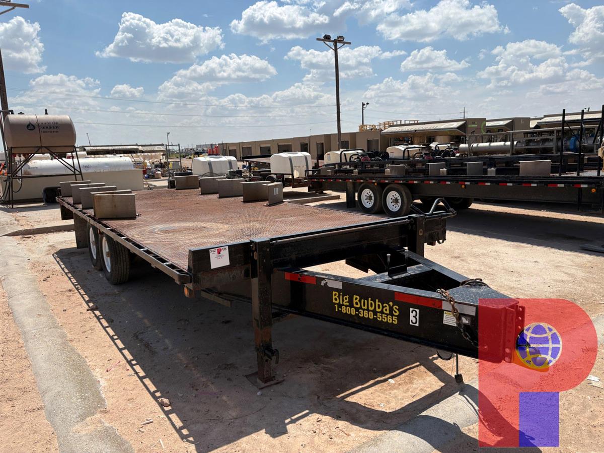 Used 2019 BIG BUBBA'S TRAILERS 20’ X 8’ T/A BUMPER PULL FLATBED UTILITY TRAILER