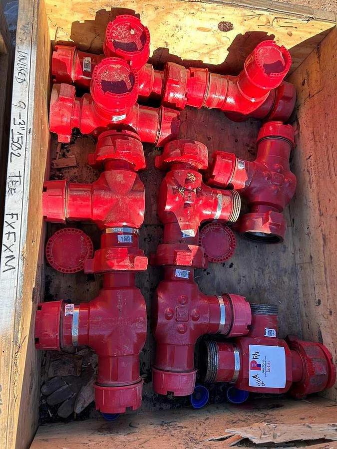 Used (9 ) UNUSED MSI 3” 1502 15K PSI (DATE 2019-2020) FLOW IRON TEES